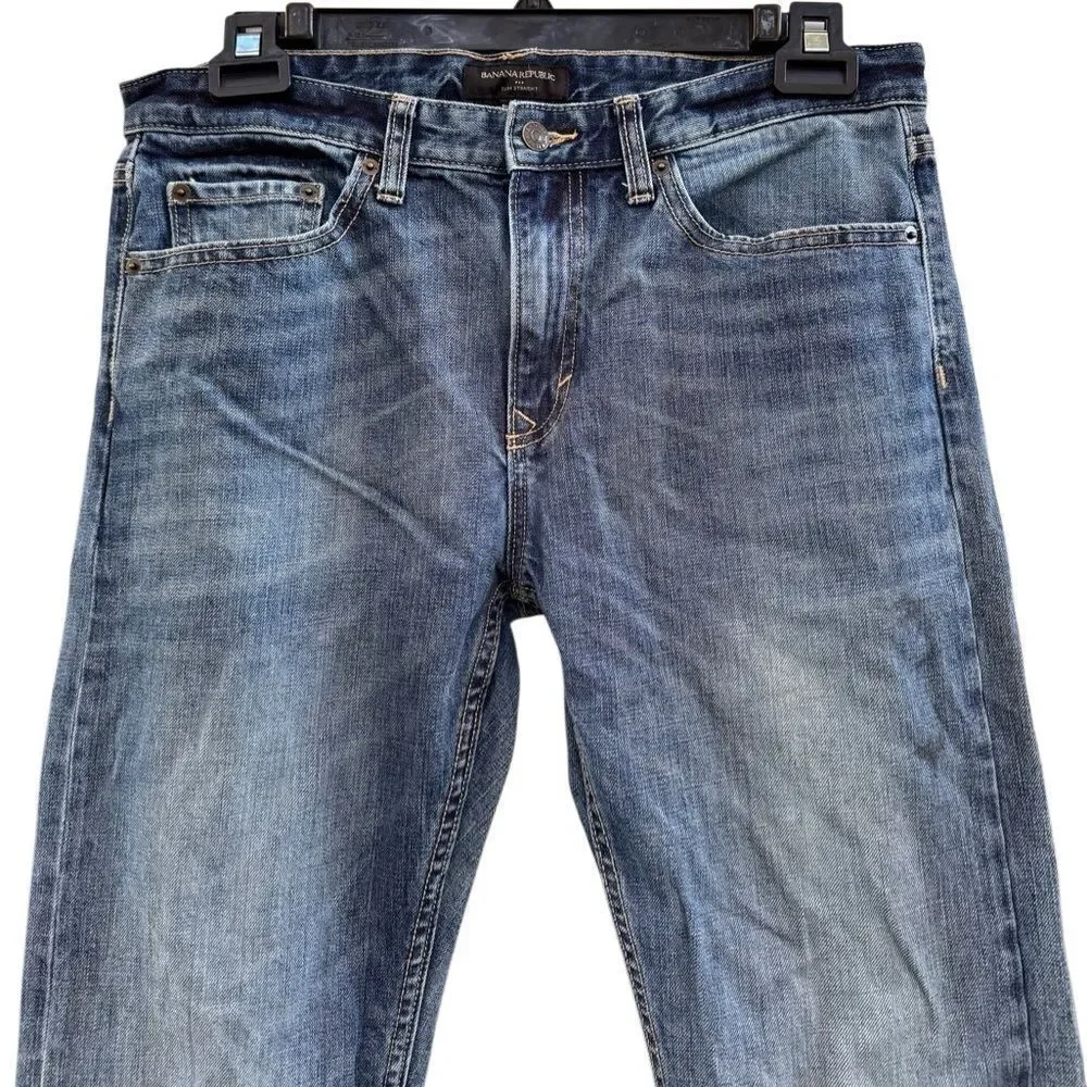 Banana Republic Men's Slim Straight 100% Cotton Denim Jeans Size 32x32